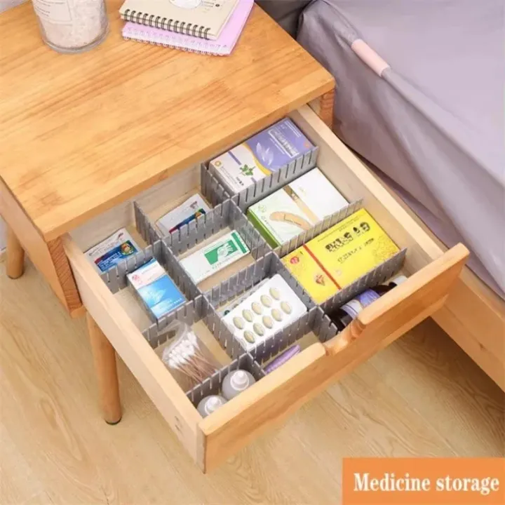 6%20/%20pcs%20%20Pieces%20Adjustable%20Drawer%20Divider%20Partition%20Durable%20Storage%20Cosmetic%20Socks%20Underwear%20Drawer%20Clothes%20Organizer%20Cabinets%20-%20Image%205