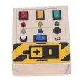 LED Light Switch Toy, Portable Color Recognition Light Up Sensory Board Small Educational Noiseless for Travel.