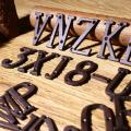 Retro Style Groceries Cast Metal Creative Diy House Doorplate Letter Symbol.