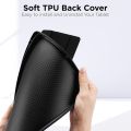 Premium Flip Case for Apple iPad Air 11-inch M3/M2 (2025/2024), iPad Air 5th/4th Generation (2022/2020) 10.9-inch with Pencil Holder, Trifold Stand with Soft TPU Back Cover, Auto Sleep/Wake,Black,Navy Blue. 