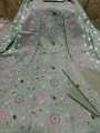 Exclusive Cotton Unstitched Skin Print High Quality Three Piece dress For Women.