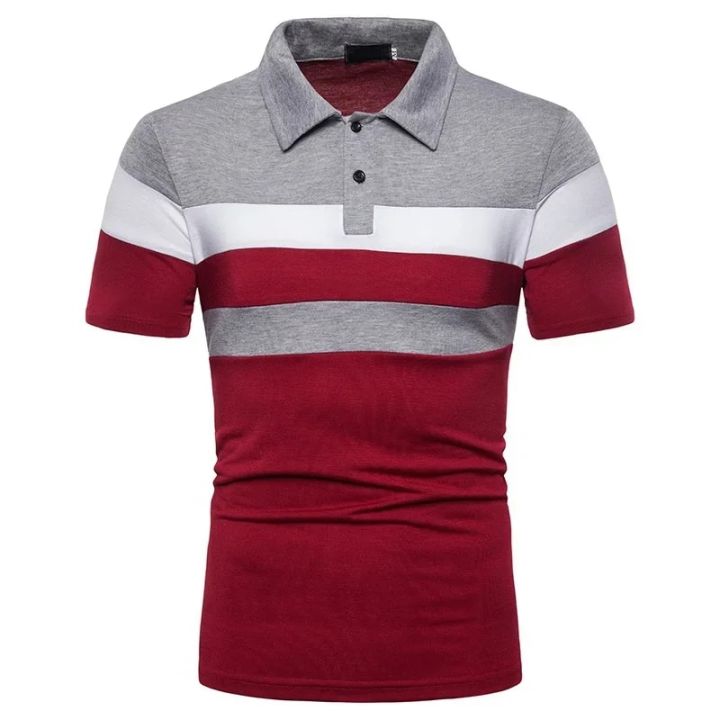 Fashion%20Short-sleeved%20Striped%20Color%20Matching%20Casual%20Men's%20Lapel%20Short-sleeved%20Shirt%20Trend%20Men's%20Social%20Shirt%20-%20Image%205