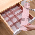 6Pcs DIY Adjustable Storage Partition Board Plastic Drawer Divider Combination Partition Board Space-saving Division Organizer_Best rate. 