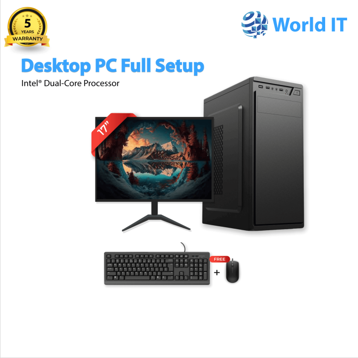 Intel Dual core RAM 4GB SSD 120GB Graphics Built-in Gaming pc Windows 10 64 bit New Desktop Computer 2025