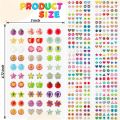 Cartoon 3D Gems Sticker Earrings for Girls 60-360pcs Self-Adhesive Glitter Crystal Stickers Toddler Kids Ear Sticky Jewelry Toys. 