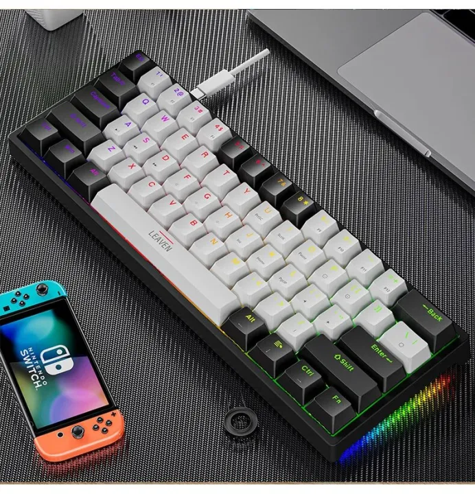 K620%20Mini%20Gaming%20Mechanical%20Keyboard%2061%20Keys%20RGB%20Hotswap%20Type-C%20Wired%20Gaming%20Keyboard%20PBT%20Keycaps%2060%25%20Ergonomics%20Keyboards%20-%20Image%207