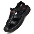 Classic Men's Sandals Summer  Leather Beach Sandals Moccasins Luxury Men's Sandals Outdoor Slippers Sneakers Plus Size. 