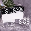 Smart Digital Alarm Clock Bedside,Red LED USB Desk Clock,Black. 