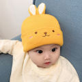 Cute Cartoon Baby Beanie Cap Solid Color Rabbit Ears Knitted Hat for Infant Boy Girl Autumn Winter Warm Toddler Kids Bonnet. 