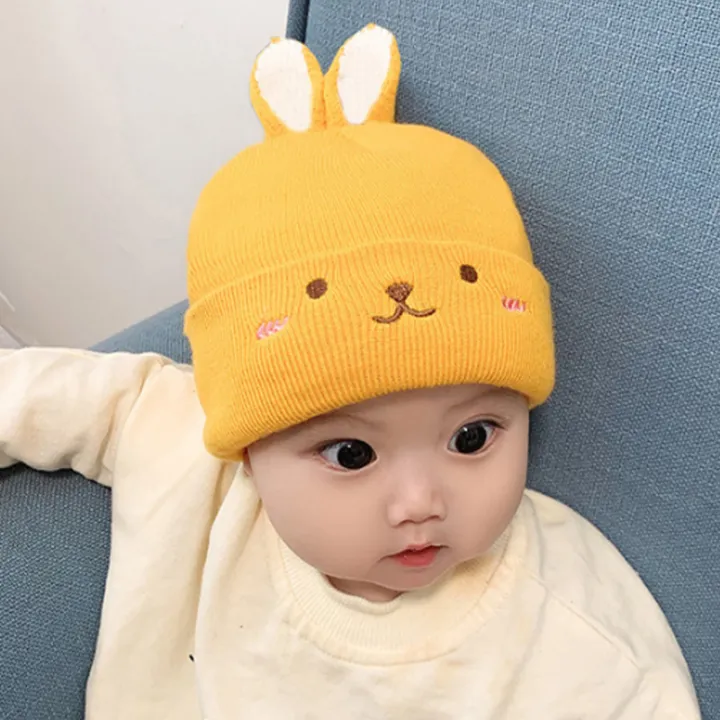 Cute%20Cartoon%20Baby%20Beanie%20Cap%20Solid%20Color%20Rabbit%20Ears%20Knitted%20Hat%20for%20Infant%20Boy%20Girl%20Autumn%20Winter%20Warm%20Toddler%20Kids%20Bonnet%20-%20Image%203