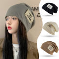 Soft Korean Style Summer Spring Solid color Stacking bonnet Knitted Hat Men Skull cap Women Beanie. 