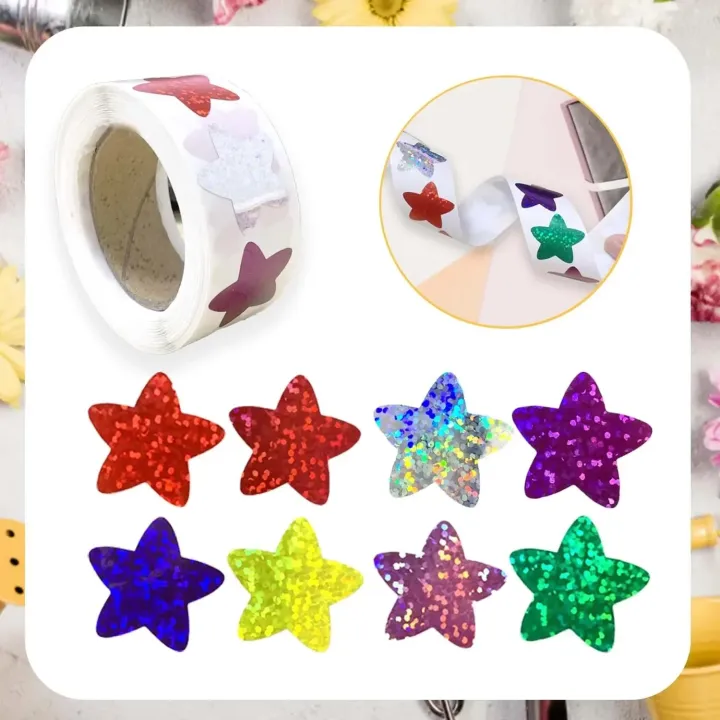Holographic%20Color%20Gold%20Star%20Stickers%20for%20Kids%20Reward%201inch%20Foil%20Star%20Stickers%20Labels%20for%20Wall%20Crafts%20Classroom%20Teachers%20Supplies%20-%20Image%203