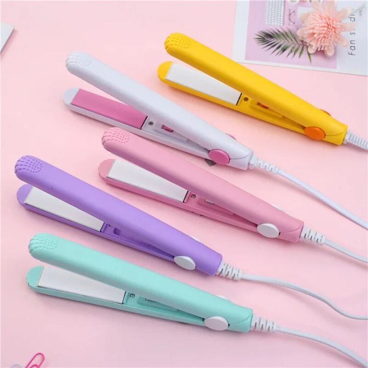Cartoon Hair Straightener Curly Hair Mini Student Small Power Girl 2 in 1 Hair Curler Straightening Tools