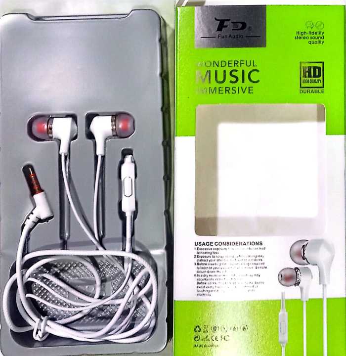 Headphone, D38 in wired earphone, no noise collection, mic 3.5mm jack, microphone,