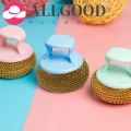 Dishwashing Brush Durable Dish Scrubber with Handle for Home Restaurant Kitchen  ( 1 Pcs Random Color. 