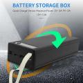 16x18650 Battery Storage Box PD QC3.0 Quick Charge DIY Power Bank Box Case 18650 Battery Holder Box Black. 