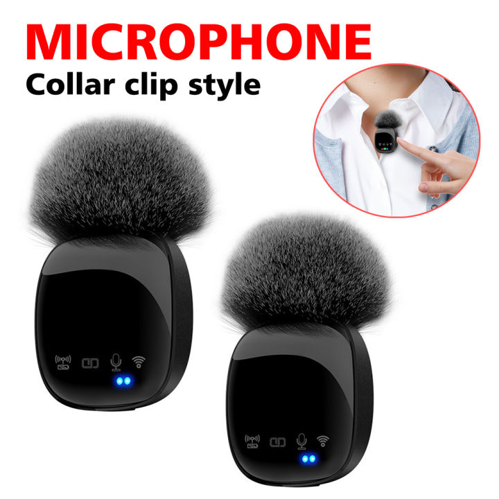 R8 Wireless Lavalier Microphone Portable Audio Video Recording Mini Mic for iPhone Android Live Broadcast Gaming Phone Mic