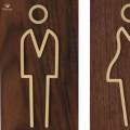Men and Women Restroom Signage Universal Toilet Signboard Identification Sign Toilet Sign Sturdy for Public Place Mall Shop Washroom Offices.