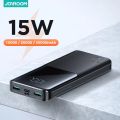 JOYROOM JR-T013 15W 10000mAh Fast Charging Power Bank Slim Lightweight LED Display External Battery Charger - Black. 