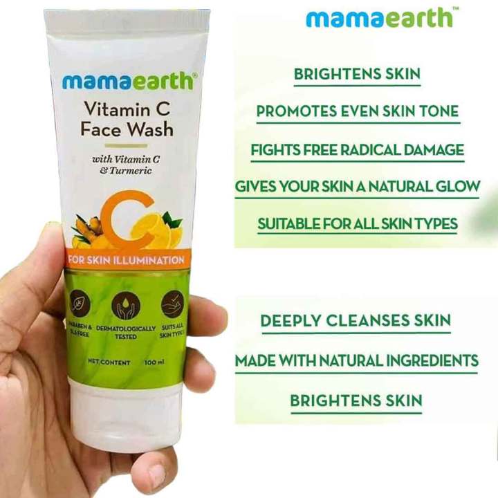 Mamaearth Vitamin C Face Wash with Vitamin C and Turmeric for Skin Illumination - 100ml