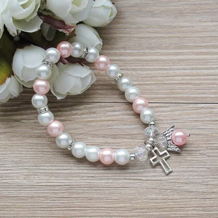 Religious%20Pearl%20Bracelet%20Angel%20Wing%20Cross%20Beaded%20Bracelet%20Baby%20Shower%20Girl%20Boy%20Baptism%20Gift%20-%20Image%203