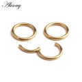 Alisouy 1PC Steel Tiny Nostril Segment Septo Nose Rings Captive Ear Nose Hoop Piercings Clip on Helix Rings Body Jewelry 7 Color. 