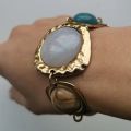 2023 New za Indian Vintage Bracelets Jewelry Women Bohemian Ethnic Statement Charm Retro Resin Stone Bracelet Female.
