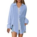 Ladies’ Everyday Cotton Crepe Shirt – Soft Textured Fabric with Classic Button Closure.