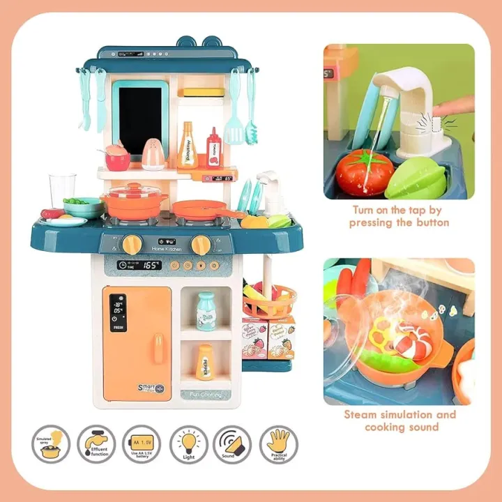 42%20Pcs%20Spraying%20Mist%20Kitchen%20Set%20with%20Light%20-Sound-Steam-Water,%20for%20Children%20-%20Image%202