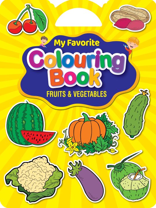 Colouring Book Fruits & Vegetables | Daraz.com.bd