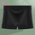 Muses Mall Seamless Safety Underwear Safety Panties Men Ice Silk Seamless Solid Color Mid-rise Thin Bottoming Shorts Smooth Fabric Underwear. 