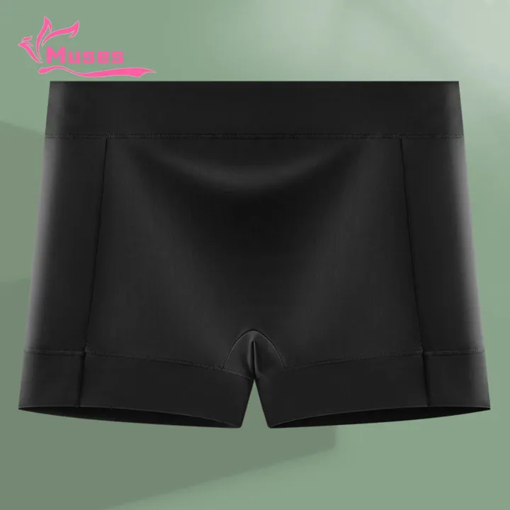 Muses%20Mall%20Seamless%20Safety%20Underwear%20Safety%20Panties%20Men%20Ice%20Silk%20Seamless%20Solid%20Color%20Mid-rise%20Thin%20Bottoming%20Shorts%20Smooth%20Fabric%20Underwear%20-%20Image%208