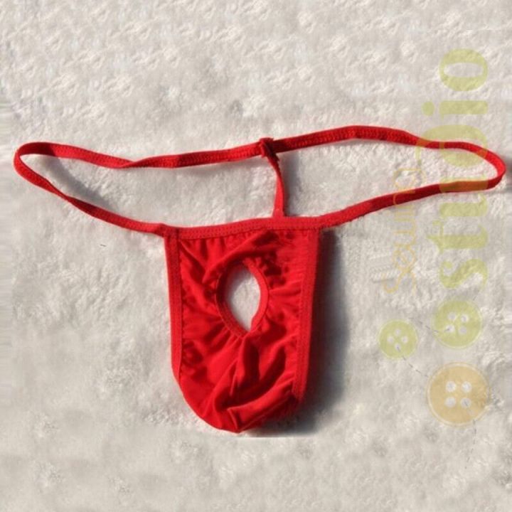 3 Pieces Men’s FrontHole Underwear Panties Without Trace T-shaped Back pants Micro Thongs Underpants Lingerie Stylish & Fashionable Seductive T-Back Panties For Mans From Shilpiana By Sewing Studio (Red, Black, White, Blue, Golden, Silver- Free Size)