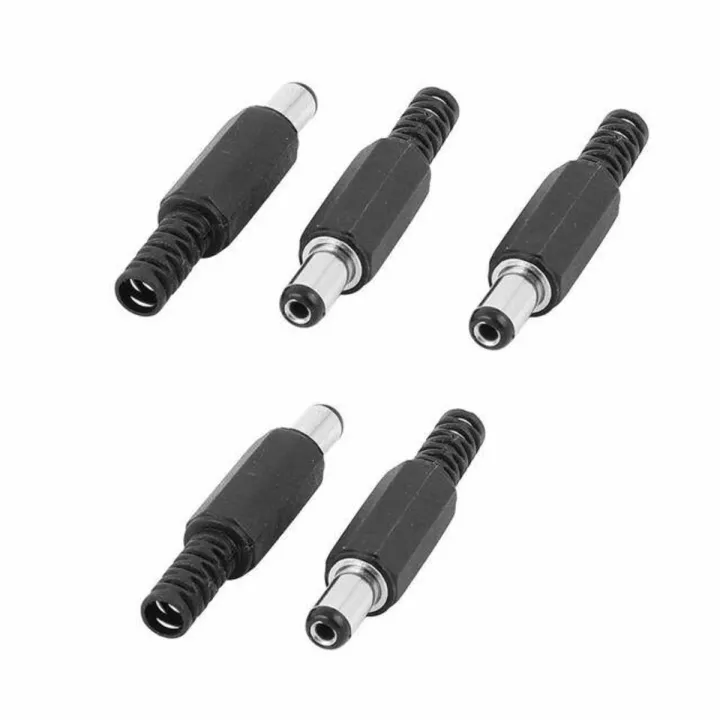 5pcs%202.1mm%20MALE%20POWER%20JACK%205V%2012V%20DC%20Jack%20Male%20DC%20Power%20Jack%202.1mm%20Plug%20Power%20Supply%20Jack%20Adapters%202.1%C3%975.5mm%20For%20LED%20Strips%20Cable%20-%20Image%202