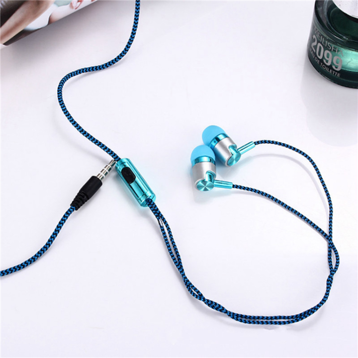 4X%20H-169%203.5mm%20MP3%20MP4%20Wiring%20Subwoofer%20Braided%20Cord,%20Headphones%20with%20Wheat%20Wire%20Control(Blue)%20-%20Image%205