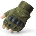 Half Finger Hand Gloves For Biker. khaki colour oklee army Hand Gloves. 