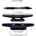 Black Nylon Boat Cleat 6 Inch - Rope Cleat, Kayak, Boat Dock Cleats - Perfect for Marine, Deck, Nautical Decor.