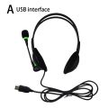 3.5mm/USB Wired HD Voice Business Headphones With Microphone Noise Cancelling Adjustable Office Headset For PC/Laptop. 