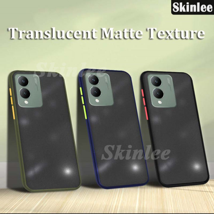 Phone case For Vivo Y17S Back cover Transparent Soft Edge Matte Silicone Frame Hard Clear Protecive Back Cover For Vivo Y17S cover cases