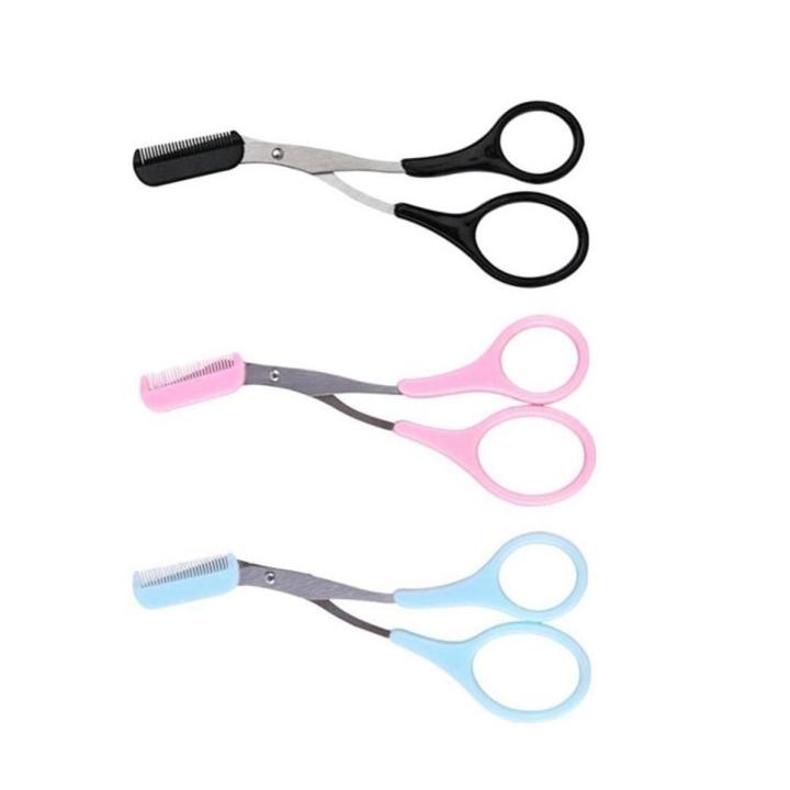 OMQAIO 3PCS Beauty Makeup Grooming Eyebrow Eye Cosmetic Tool Eyebrow Trimmer Hair Remover Comb Eyelash Hair Clips