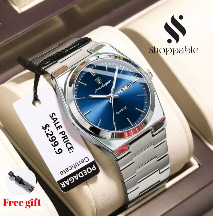 POEDAGAR%20930%20Business%20Luminous%20Stainless%20Steel%20Quartz%20Men%E2%80%99s%20Watch-%20Silver%20Blue%20&%20Rose%20Gold%20-%20Image%202