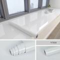 4x6.6 ft. - Wallpaper Glossy White Peel and Stick Self-Adhesive Contact Paper Waterproof Home Decoration Backsplash (200*120cm).