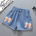 New Summer Children's Shorts Jeans Girls Solid Color Jeans Casual Loose Kids Pants Clothes Fashion Girl Pants Jeans 3-10 Years.