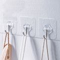 10 PCs Strong Transparent Suction Cup Sucker Wall Hooks Hanger for Kitchen Bathroom Holder Accessories. 