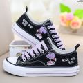 Junior High School Girls' Shoes Women's Versatile Student Canvas Shoes Women 2024 New Autumn Women Older Children's Sneakers Cloth Sports Shoes. 