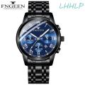 FNGEEN 4006 High Quality Luxury Men's Quartz Watch Luminous Calendar Stainless Steel Strap Wristwatch For Men.