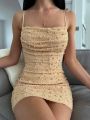 Lady Fashion Pearl Beading Short Dress Women Off Shoulder Sling Party Dress Elegant Slash Neck Bodycon Mini Dress Clubwear.
