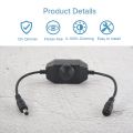 DC 12V-24V 6A Dimmer Switch,for LED Rope Light 3528,5050,5630 (Black). 