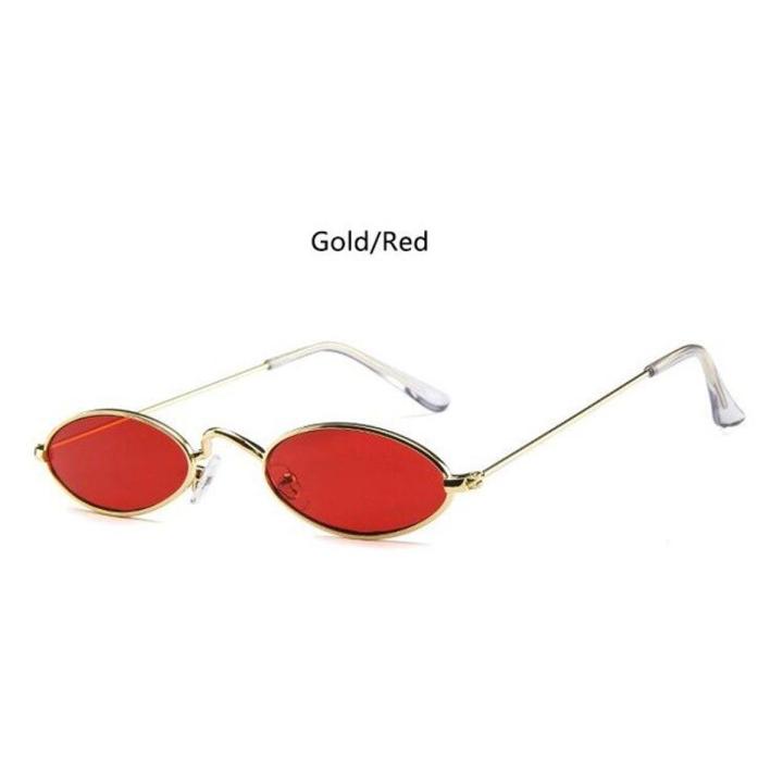 Red Spectacles Small Size 【happy one】190s Red Glasses Narrow Small Sunglasses Vintage Brand Tiny ...