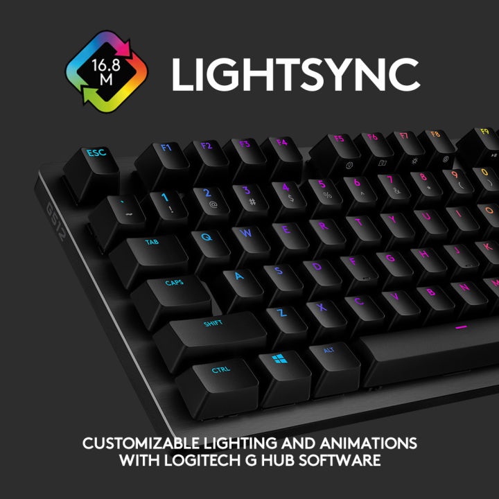 Logitech%20G512%20CARBON%20RGB%20Mechanical%20Gaming%20Keyboard,%20GX%20Blue,%20USB%20Passthrough%20-%20Image%203